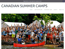 Tablet Screenshot of canadiansummercamps.com